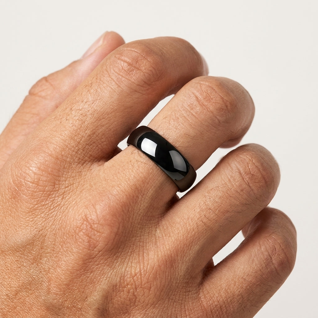 7mm Black Tungsten Ring