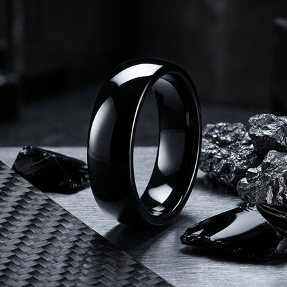 7mm Black Tungsten Ring