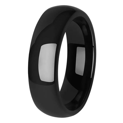 7mm Black Tungsten Ring