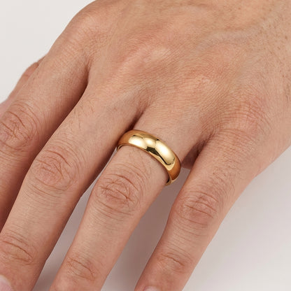 7mm Gold Tungsten Ring