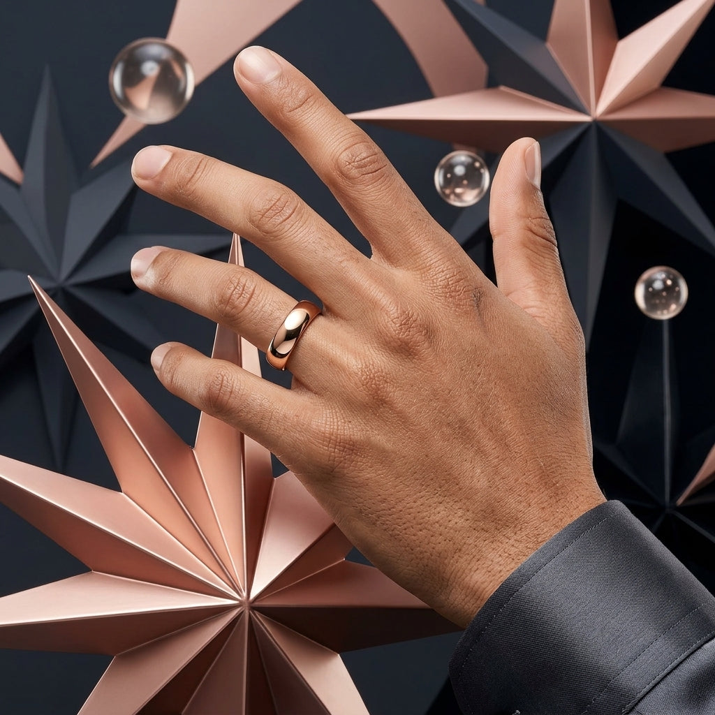 7mm Rose Gold Tungsten Ring