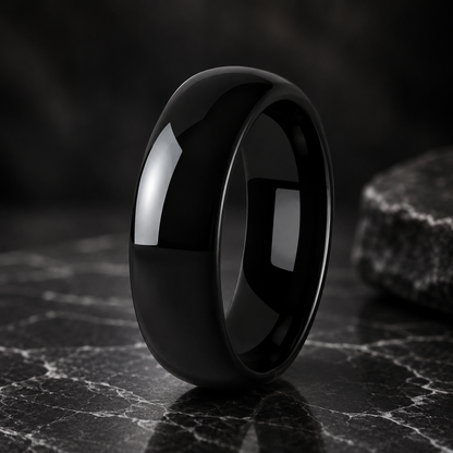 The Blackstone — 7mm Black Tungsten Ring