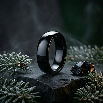 7mm Black Tungsten Ring