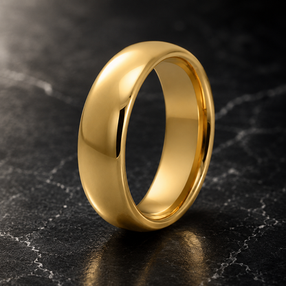 7mm Gold Tungsten Ring
