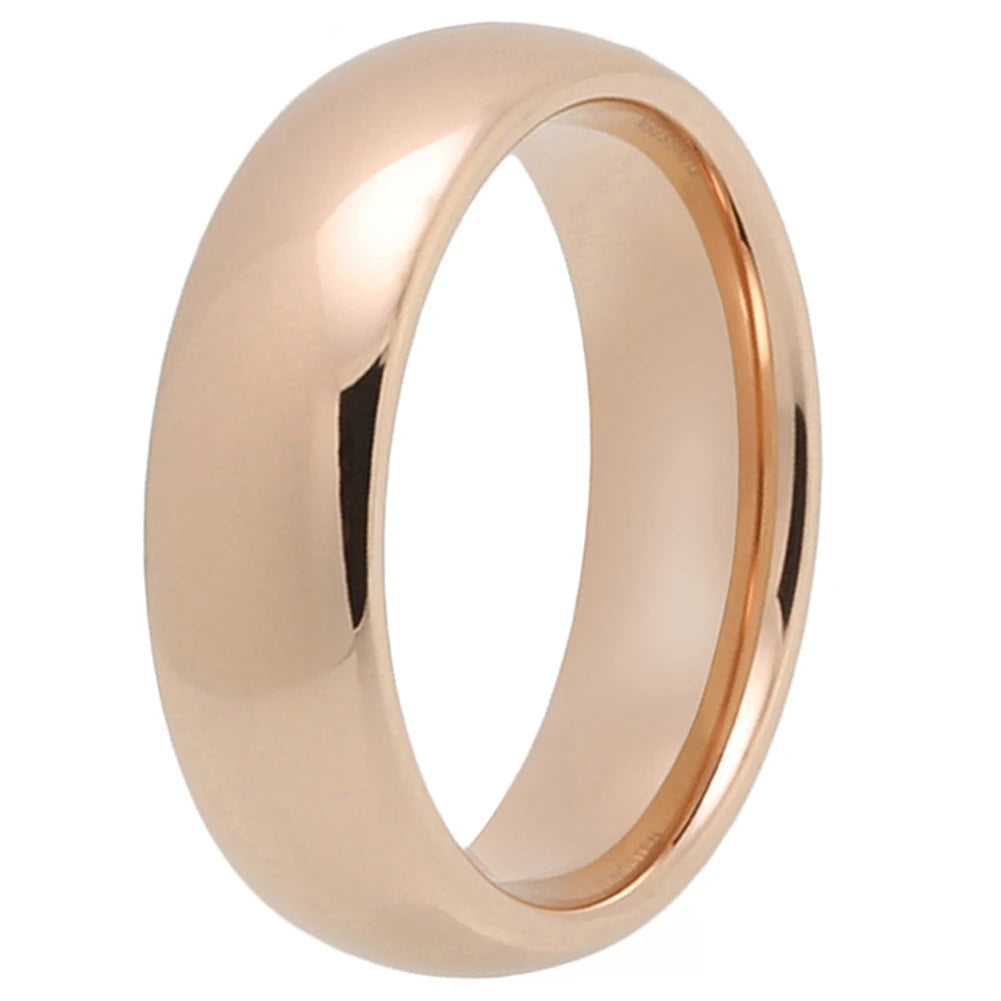 7mm Rose Gold Tungsten Ring