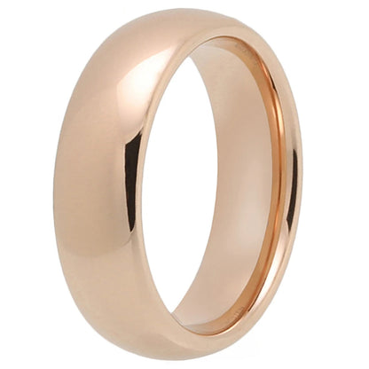 7mm Rose Gold Tungsten Ring