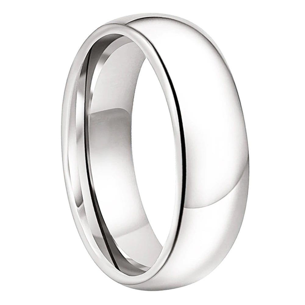 7mm White Tungsten Men’s Wedding Band