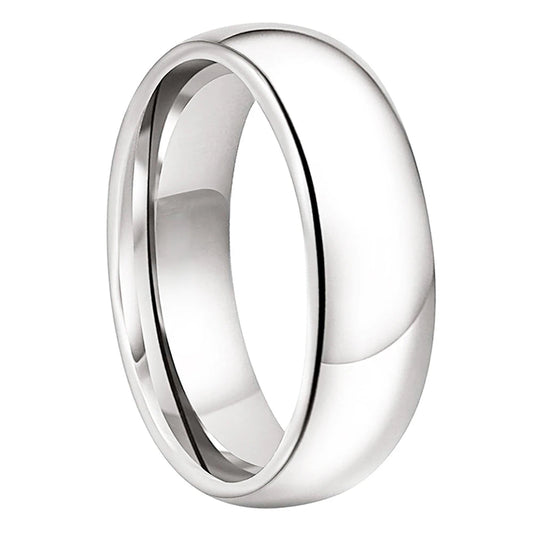7mm White Tungsten Men’s Wedding Band