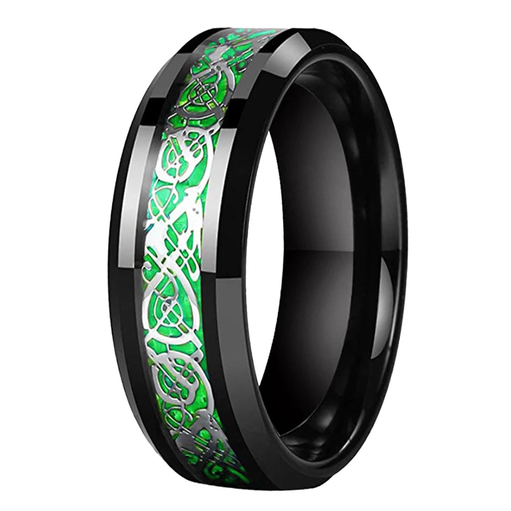 8MM Dragon Tungsten Wedding Band