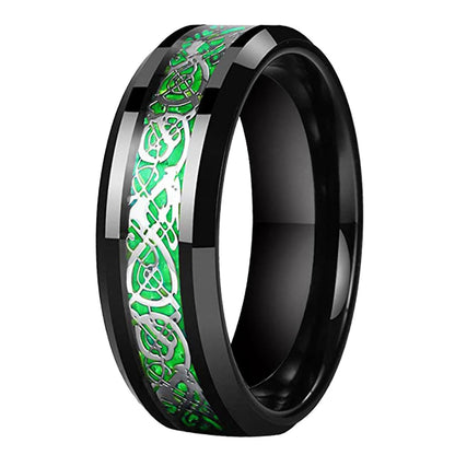 8MM Dragon Tungsten Wedding Band