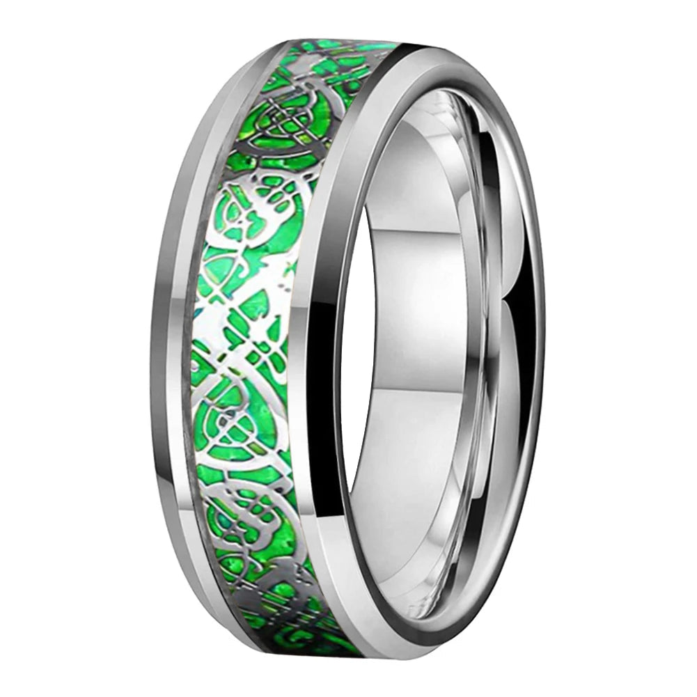 8MM Dragon Tungsten Wedding Band