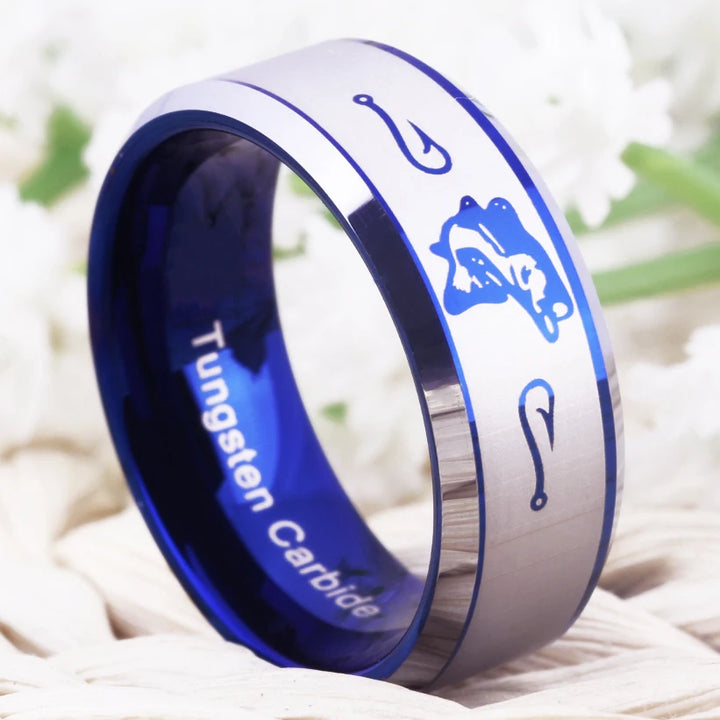 8MM Fishing Hooks Beveled Tungsten Ring