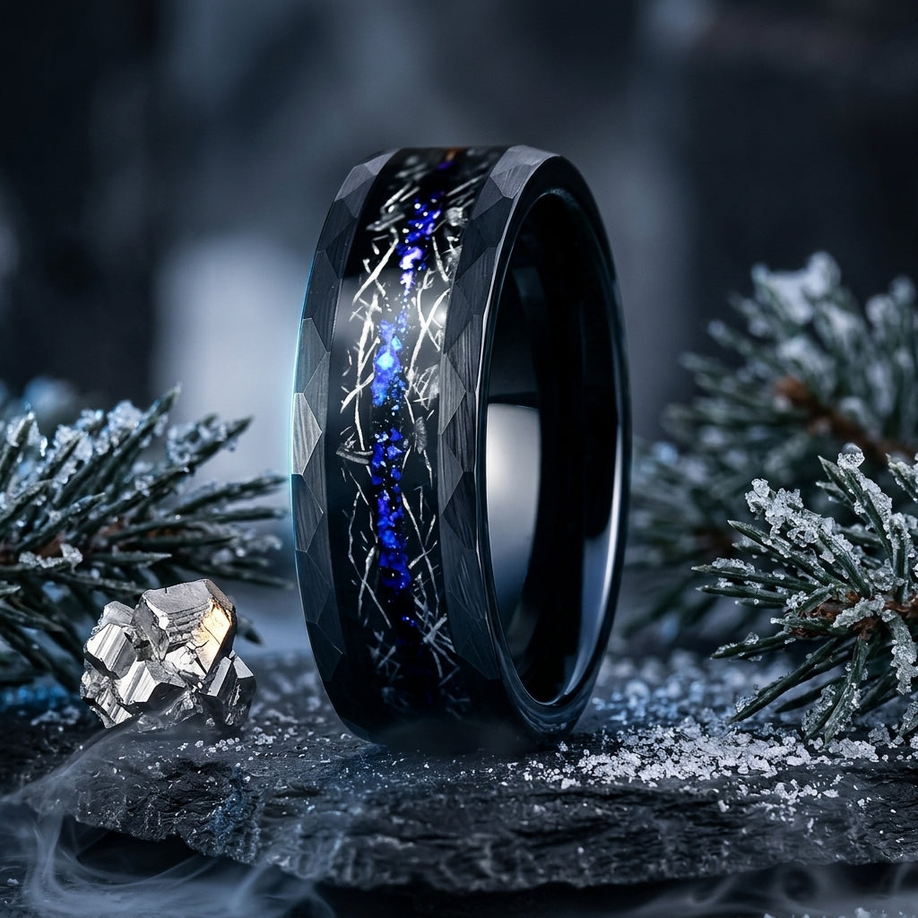 meteorite-blue-opal-tungsten-ring