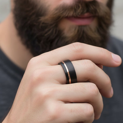 8MM_Brushed_Tungsten_Ring_-_Offset_Groove_Design