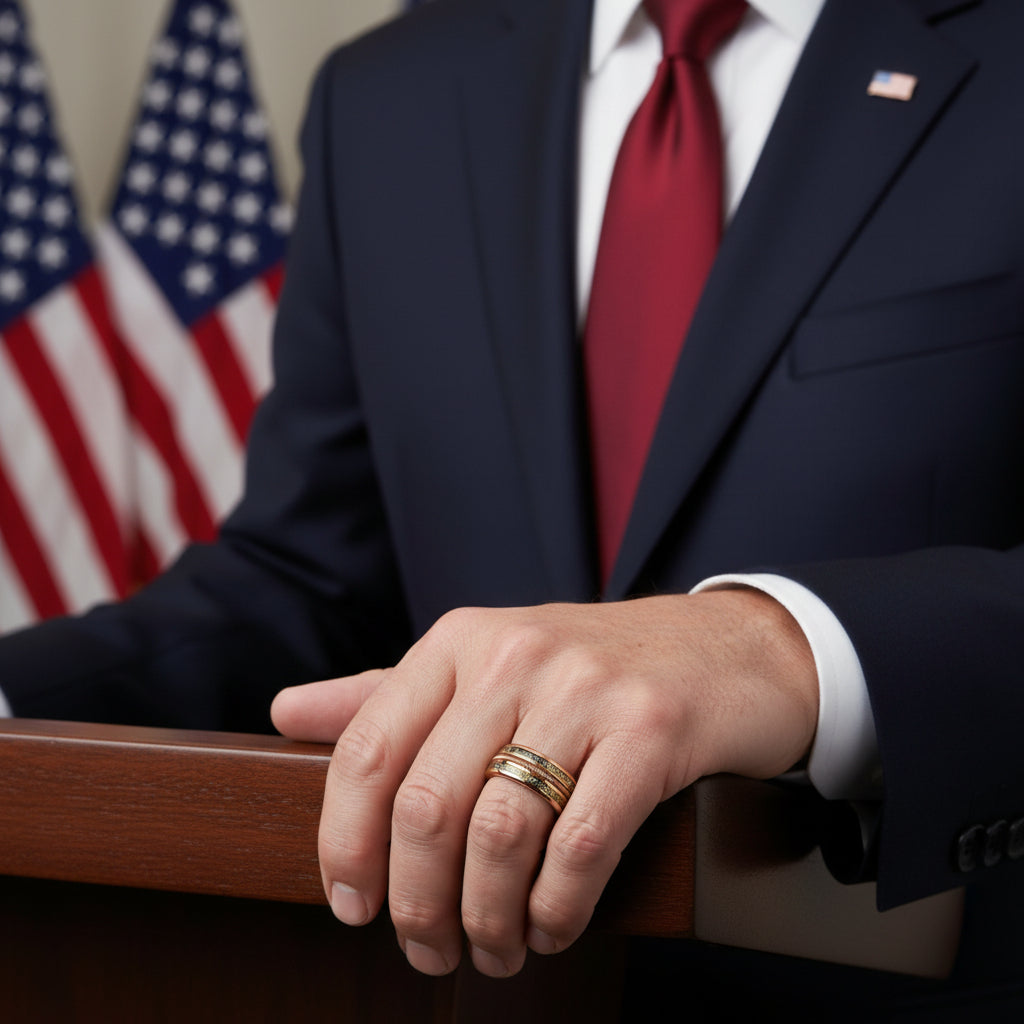 8MM Rose Gold Meteorite Tungsten Ring
