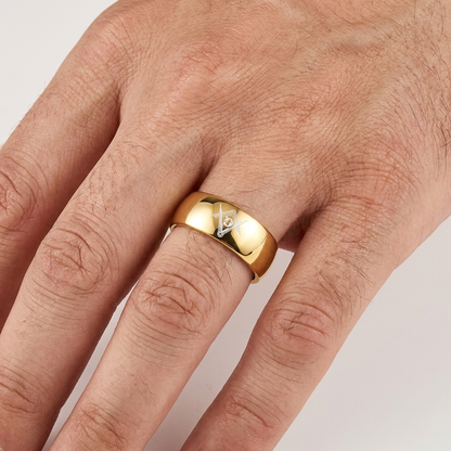 8MM Tungsten Masonic Ring For Men