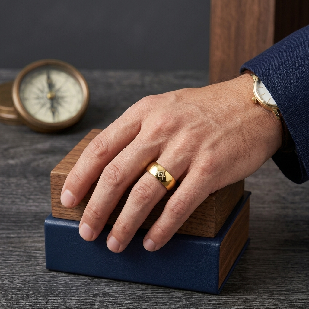 8MM Tungsten Masonic Ring For Men