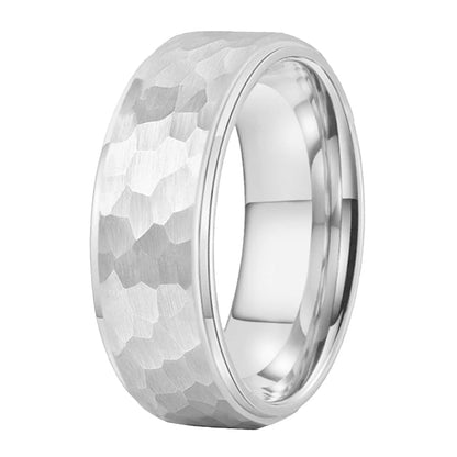 8MM White Tungsten ring