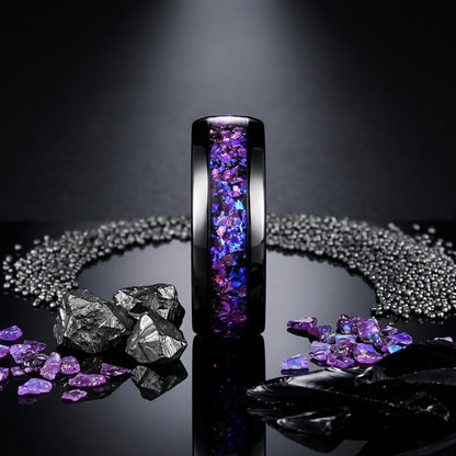 The Morpheus - Amethyst Tungsten Ring