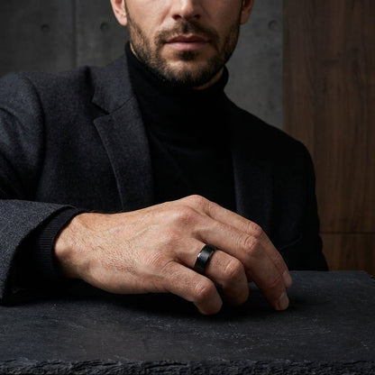 Black Tungsten Promise Ring