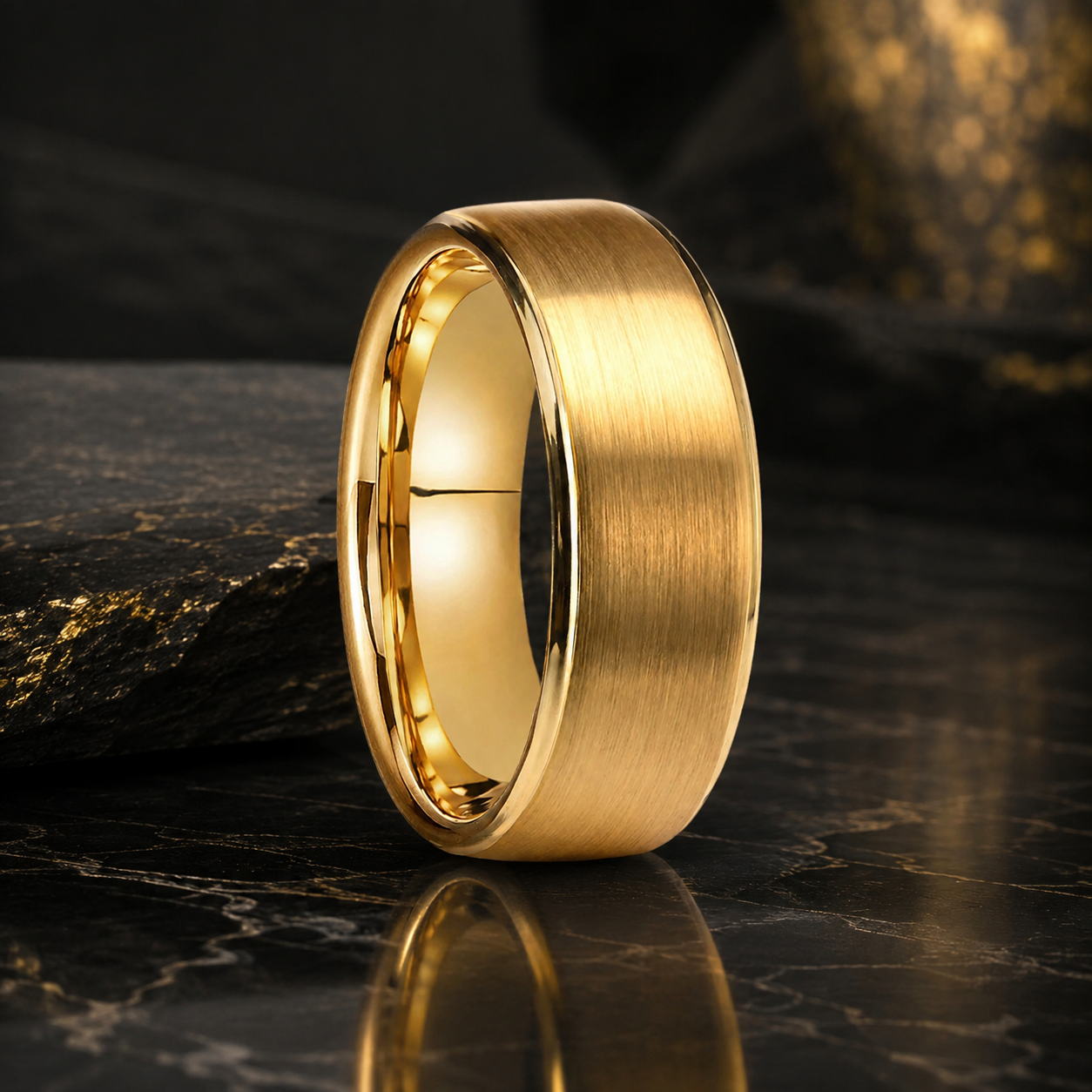 Gold Tungsten Promise Ring
