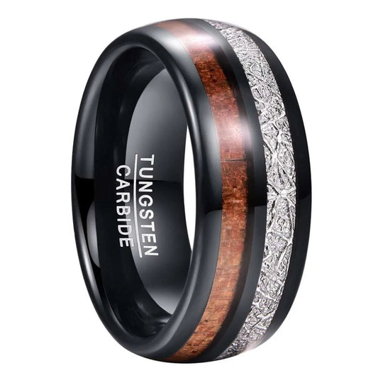 8mm Meteorite Engagement Ring