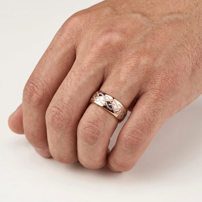 Rose Gold Tungsten Celtic Knot Ring 
