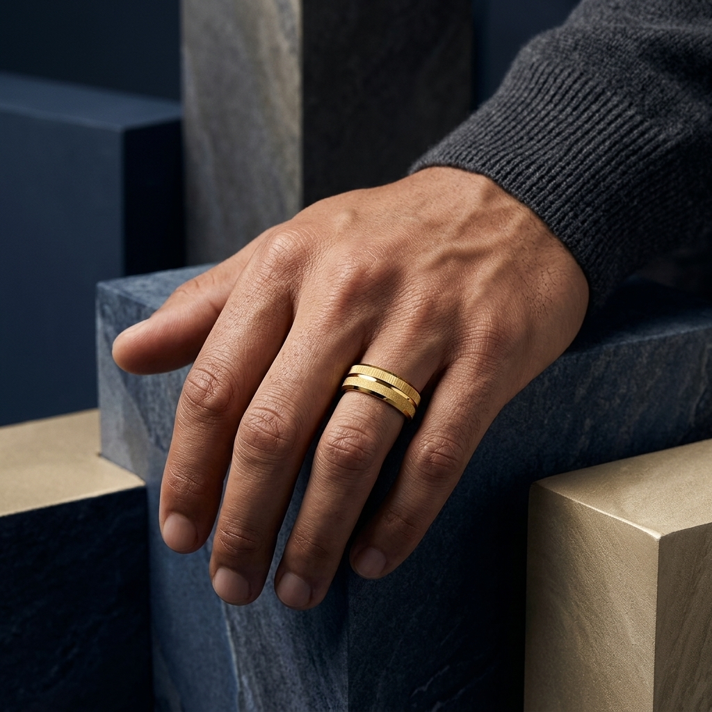 Sandblasted Tungsten Ring for men