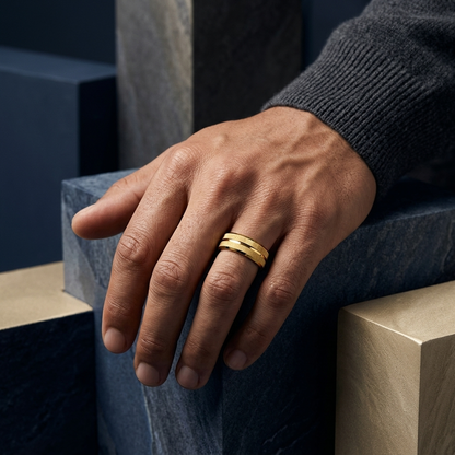 Sandblasted Tungsten Ring for men