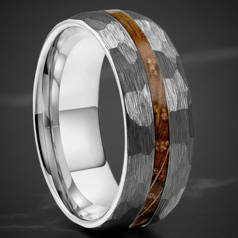 8mm-Silver_Tungsten_Hammered_Ring