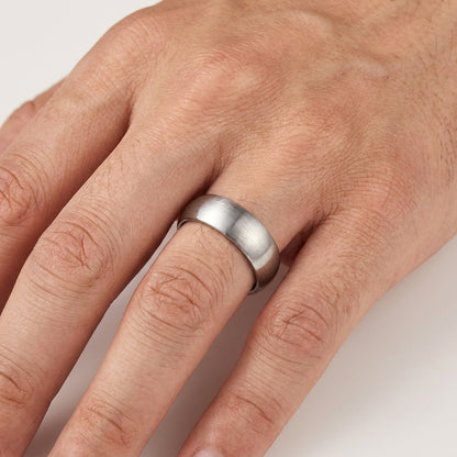 Silver Tungsten Promise Ring