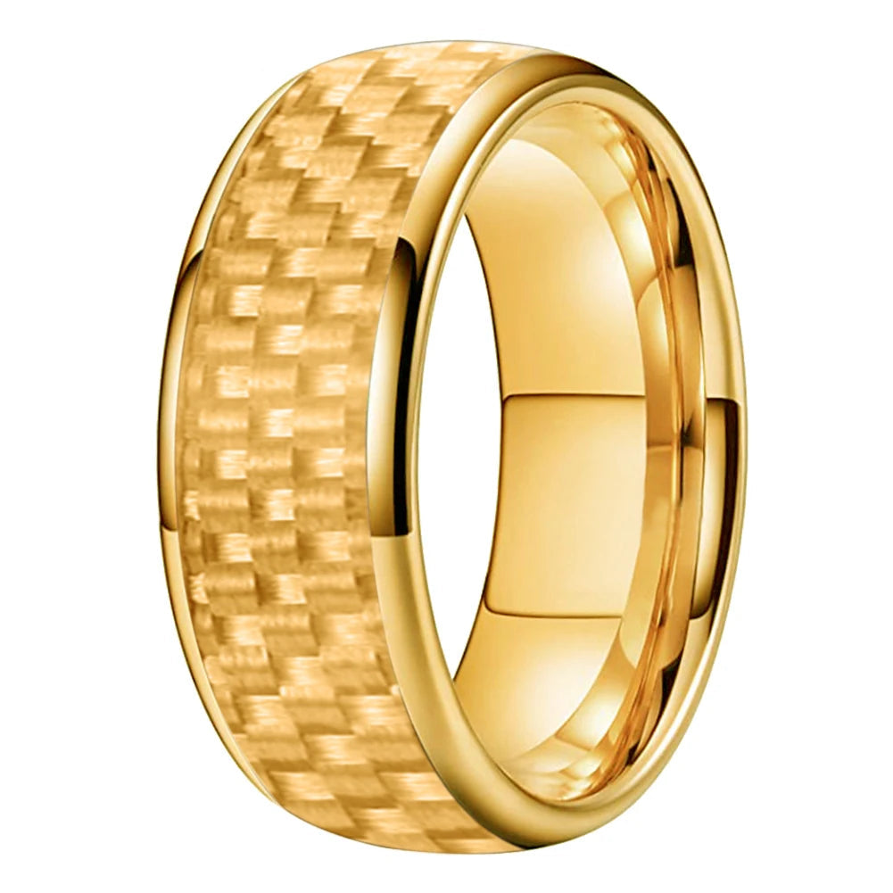 Tungsten Carbon Fiber Wedding Ring