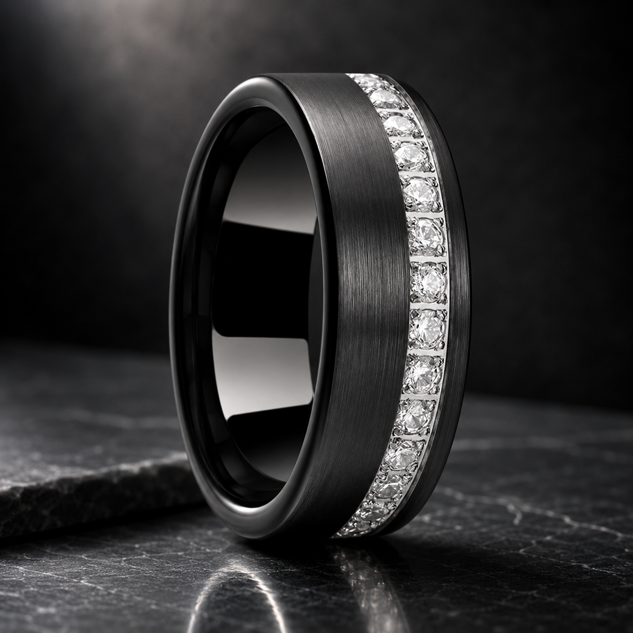 Tungsten Rings with Stones