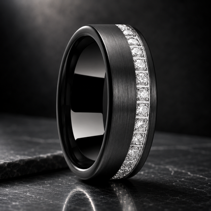 Tungsten Rings with Stones