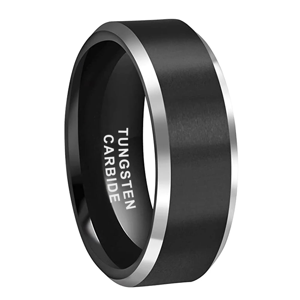 8mm Tungsten Carbide Wedding Band