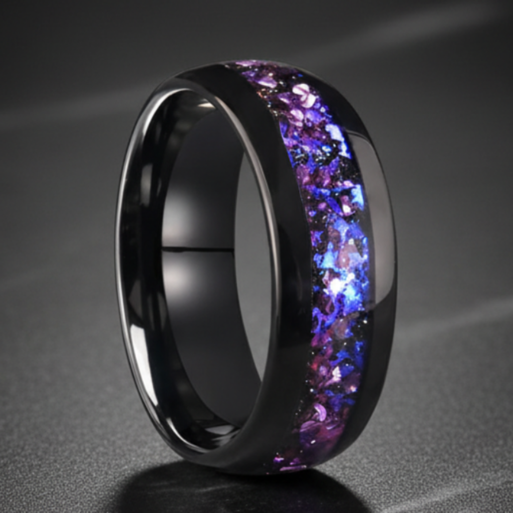 Amethyst Tungsten Ring