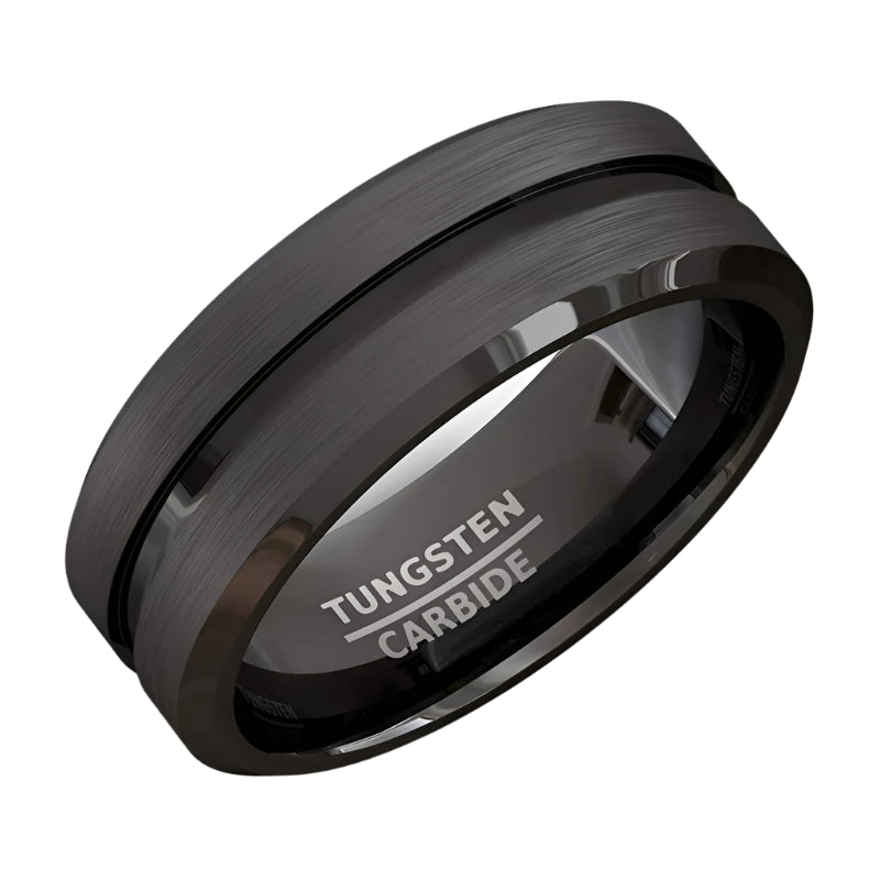 8mm Black Tungsten Ring