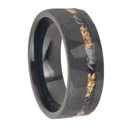 8mm Black Tungsten Carbide Ring for Men