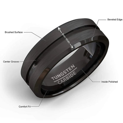 8mm_Black_Tungsten_Carbide_Ring