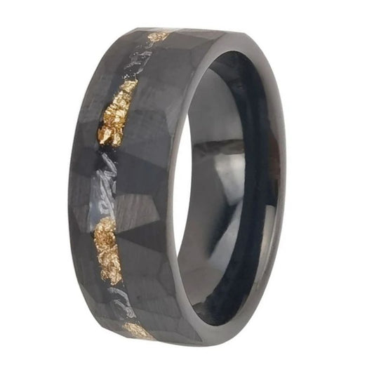 8mm Black Tungsten Carbide Ring for Men