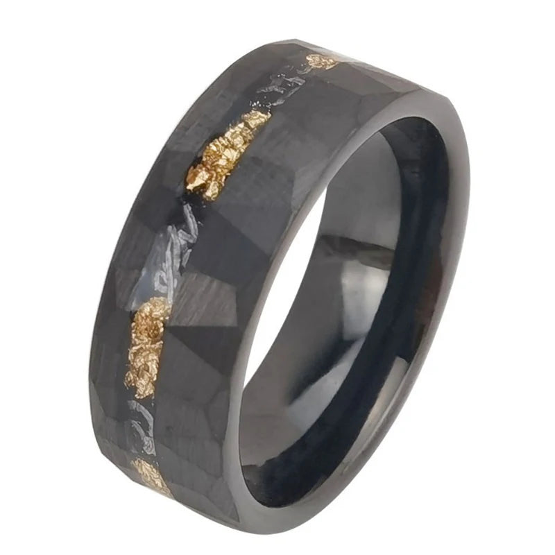 8mm Black Tungsten Carbide Ring for Men