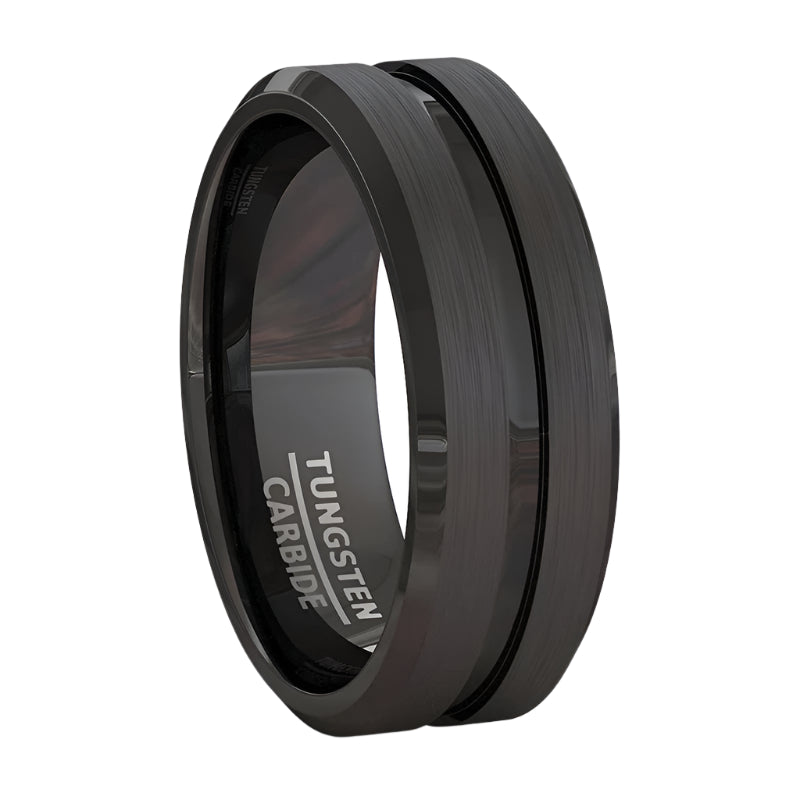 8mm Black Tungsten Ring