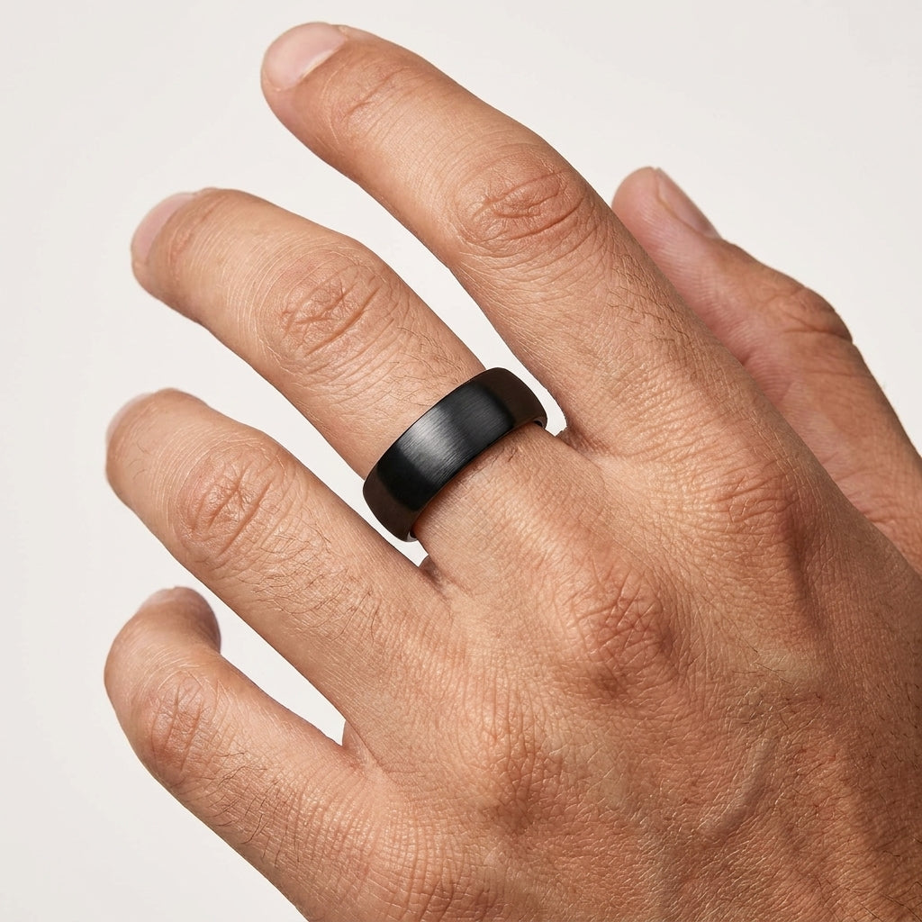 The Dark Core™ –8mm Black Tungsten Wedding Ring