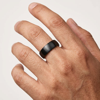 The Dark Core™ –8mm Black Tungsten Wedding Ring