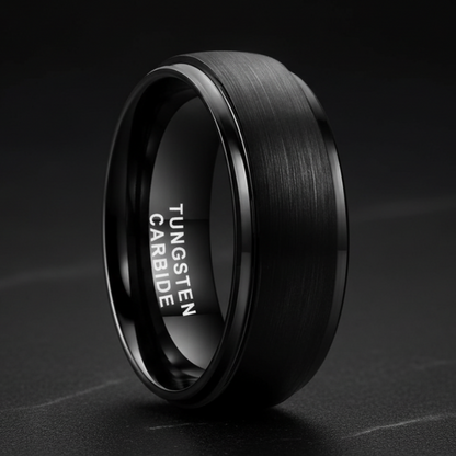 Black tungsten carbide ring