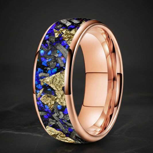8mm Blue Sandstone Tungsten Ring