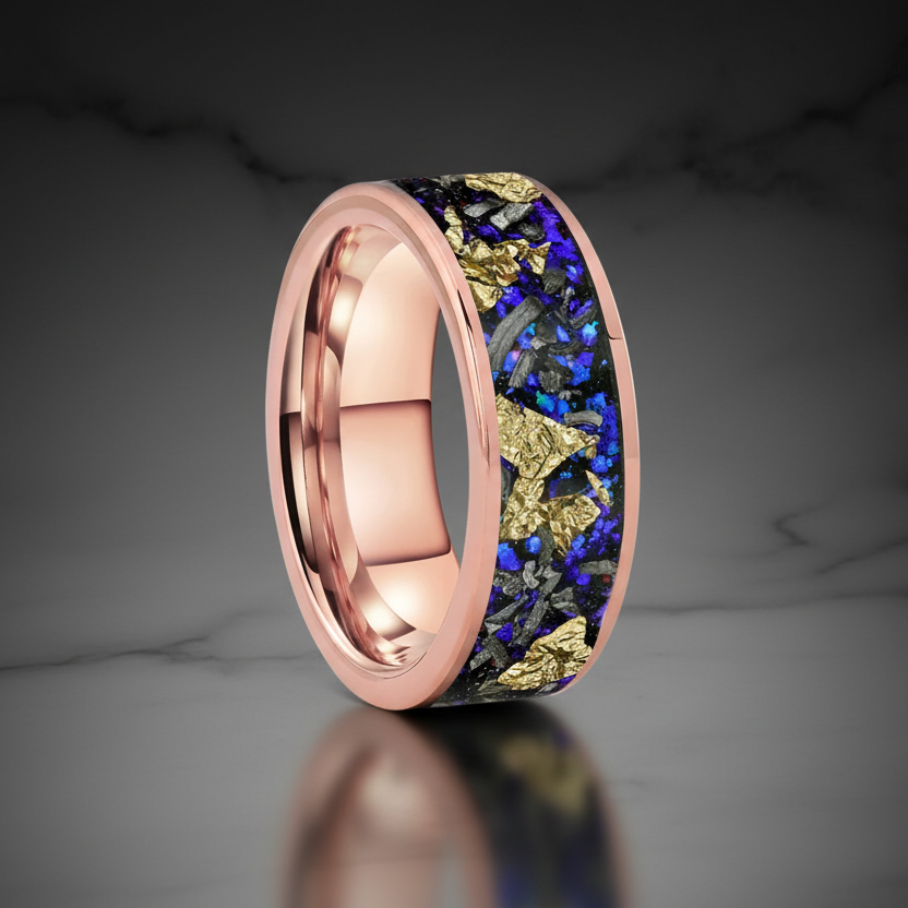 8mm_Blue_Sandstone_Tungsten_Ring_Rose_gold