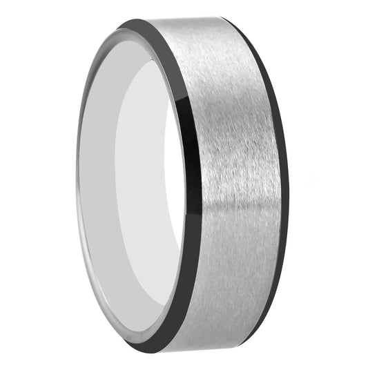 8mm Classic Brushed Tungsten Ring – Men’s Wedding Band”