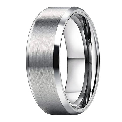 8mm_Classic_Tungsten_Steel_Ring