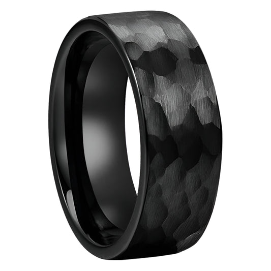 8mm Faceted Tungsten Ring 